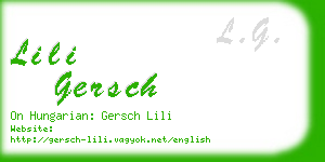 lili gersch business card